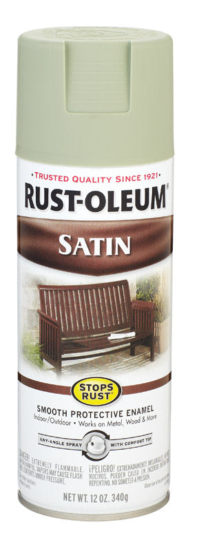 Rust-Oleum Stops Rust Satin Spruce Green Spray Paint 12 oz