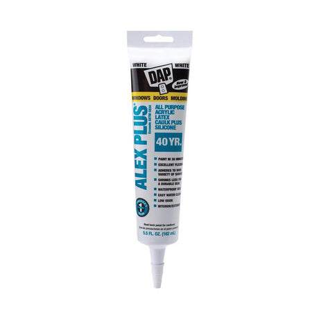 DAP Alex Plus White Acrylic All Purpose Caulk 5.5 oz