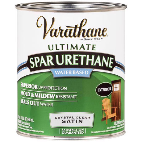 Varathane Ultimate Satin Clear Water-Based Spar Urethane 1 qt