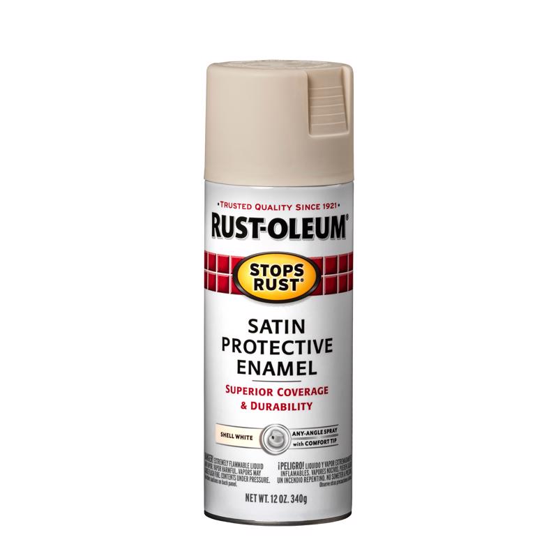 Rust-Oleum Stops Rust Satin White Spray Paint 12 oz