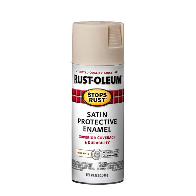 Rust-Oleum Stops Rust Satin White Spray Paint 12 oz