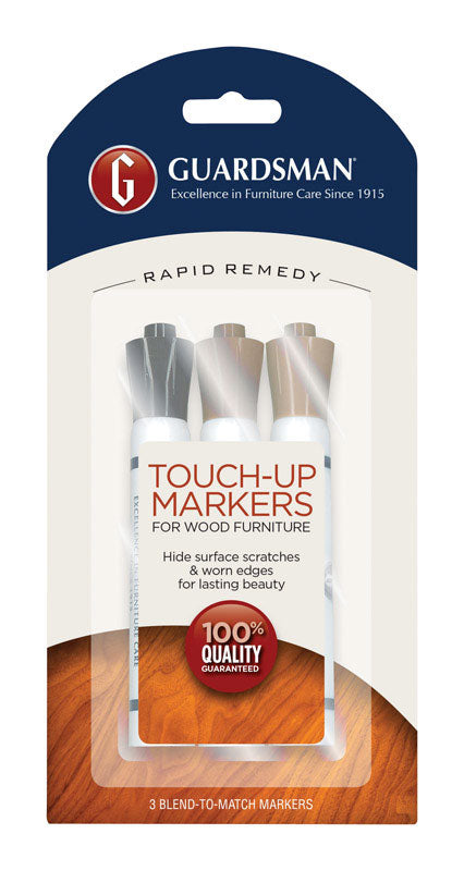 Guardsman Semi-Transparent Smooth Assorted Deep Base Latex Stain Marker 3 pk