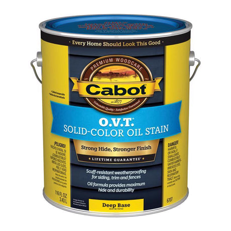 Cabot O.V.T. Low VOC Solid Tintable Deep Base Oil-Based Stain 1 gal