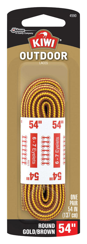 Kiwi Outdoor 54 in. Yellow & Brown Boot Laces