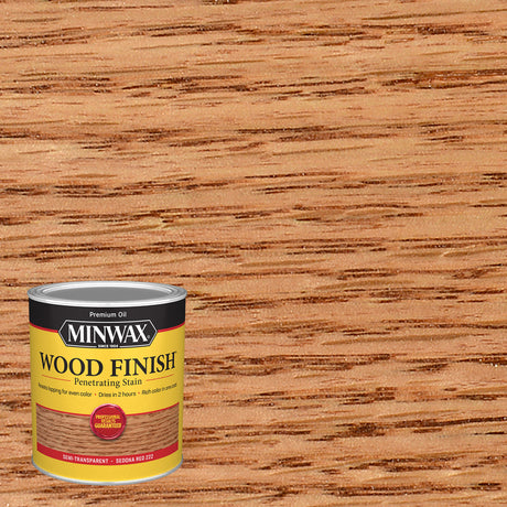 Minwax Wood Finish Semi-Transparent Sedona Red Oil-Based Penetrating Wood Stain 1 qt