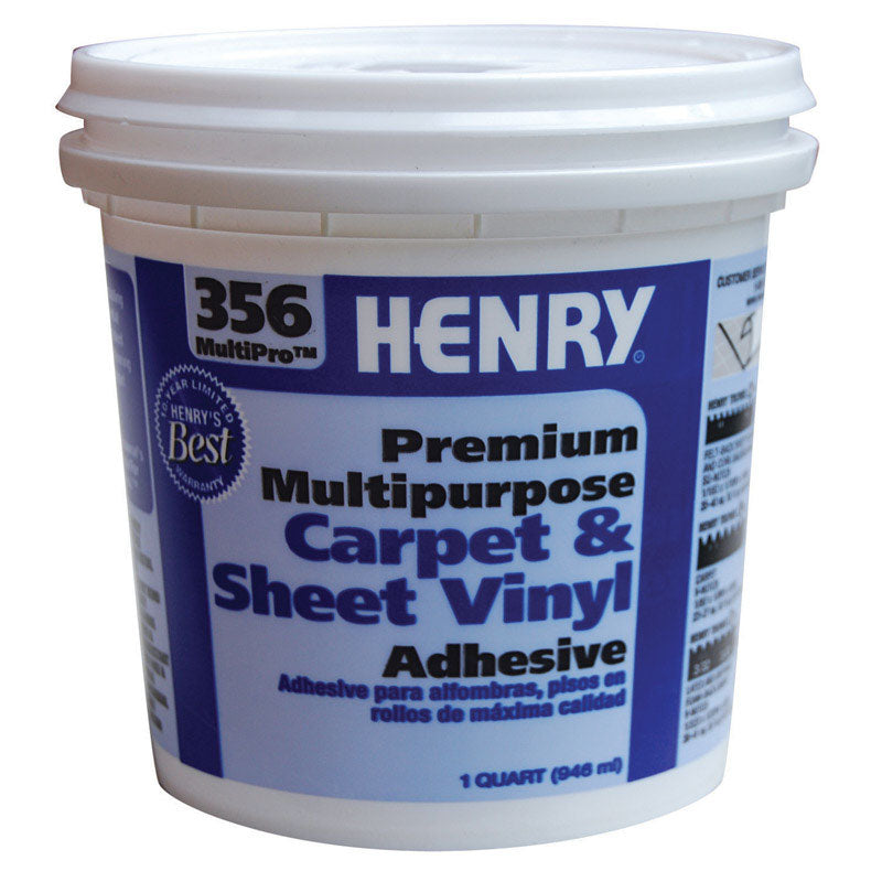 Henry 356 MultiPro Premium Multipurpose High Strength Carpet & Sheet Vinyl Adhesive 1 qt