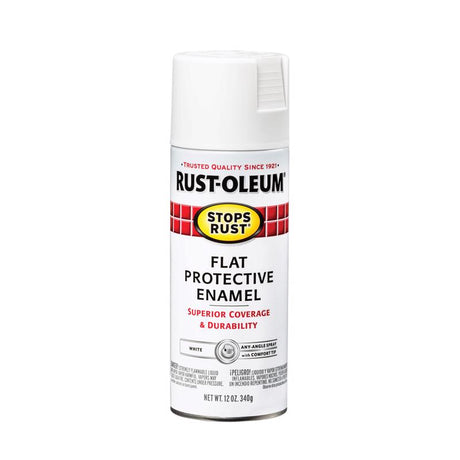 Rust-Oleum Stops Rust Flat White Spray Paint 12 oz