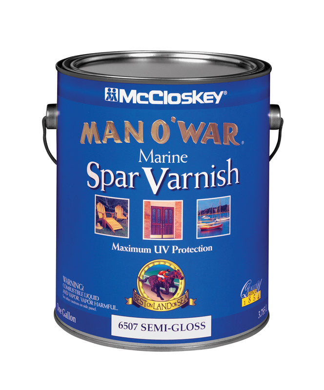 McCloskey Man O' War Semi-Gloss Clear Marine Spar Varnish 1 gal
