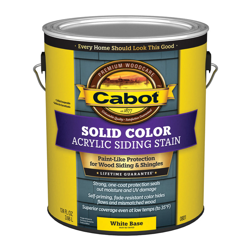 Cabot Solid Color Acrylic Siding Solid Tintable White Base Acrylic Siding Stain 1 gal