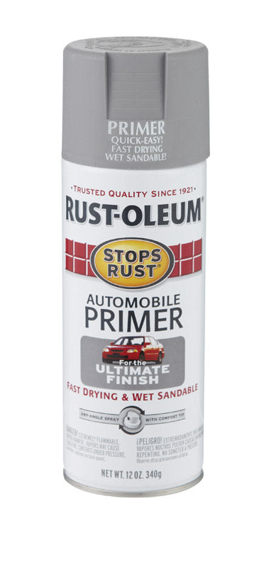Rust-Oleum Stops Rust Gray Flat Oil-Based Alkyd Spray Primer 12 oz