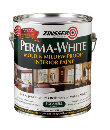 Zinsser Perma-White Eggshell White Water-Based Mold and Mildew-Proof Paint Interior 1 gal