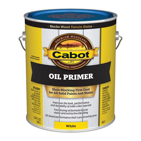 Cabot Oil Primer Low VOC White Solvent-Based Alkyd Primer 1 gal