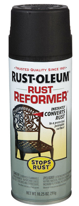 Rust-Oleum Stops Rust Indoor and Outdoor Flat Black Oil-Based Rust Reformer 10.25 oz