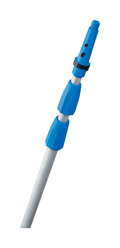 Unger Telescoping 6-16 ft. L X 1 in. D Aluminum Extension Pole Silver/Blue