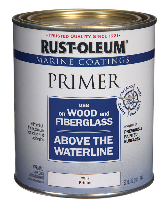 Rust-Oleum Marine Coatings  Wood & Fiberglass White Primer 1 qt
