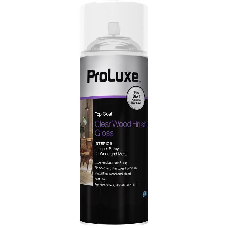 Proluxe Gloss Clear Oil-Based Wood Finish Lacquer Spray 12.25 oz
