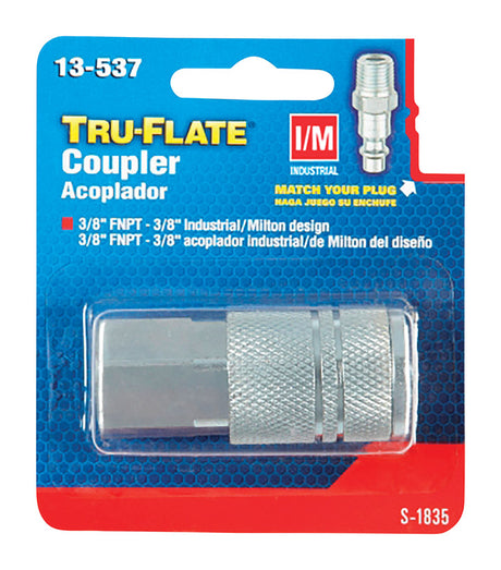 Tru-Flate Steel Quick Change Coupler 3/8 in. Female 1 pc