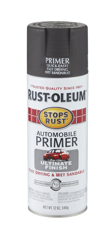 Rust-Oleum Stops Rust Dark Gray Flat Oil-Based Alkyd Spray Primer 12 oz