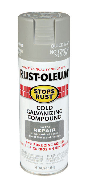 Rust-Oleum Stops Rust Flat/Matte Gray Cold Galvanizing Compound Spray 16 oz