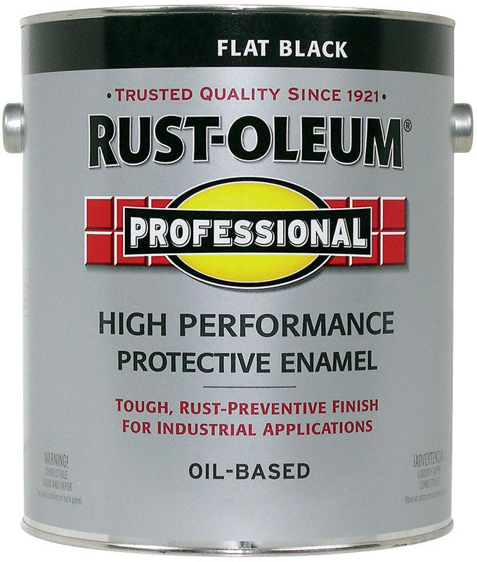 Rust-Oleum Professional High Performance Indoor and Outdoor Flat Black Protective Paint 1 gal