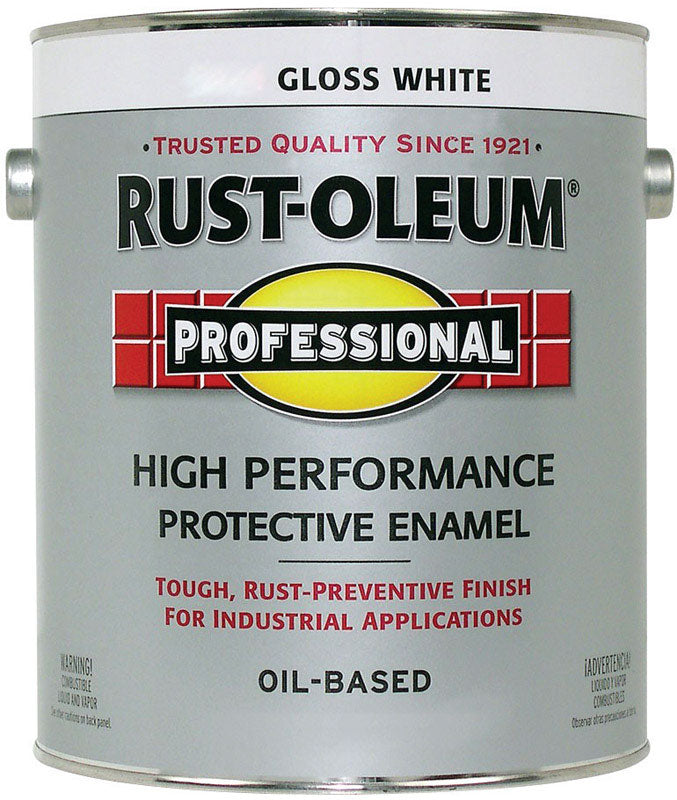 Rust-Oleum Professional Indoor and Outdoor Gloss White Oil-Based Protective Paint 1 gal