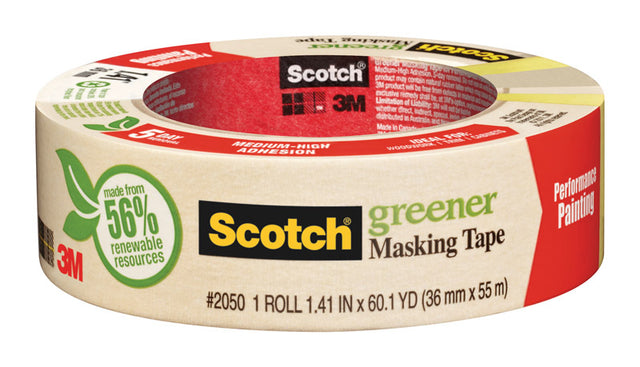 Scotch 1.41 in. W X 60.1 yd L Tan Medium Strength Masking Tape 1 pk