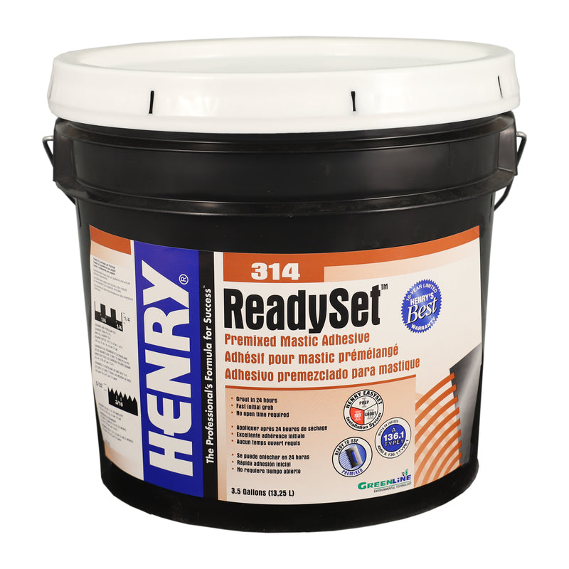 Henry 314 Ready Set High Strength Premixed Mastic Adhesive 3.5 gal