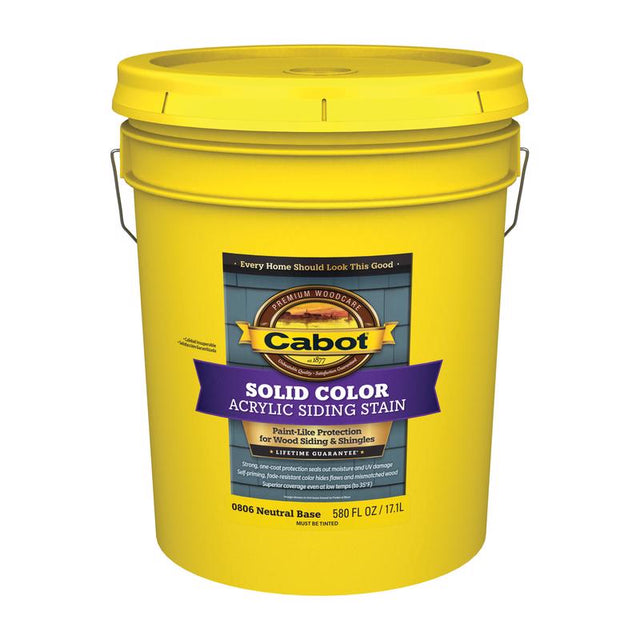 Cabot Solid Color Acrylic Siding Solid Tintable Neutral Base Acrylic Siding Stain 5 gal