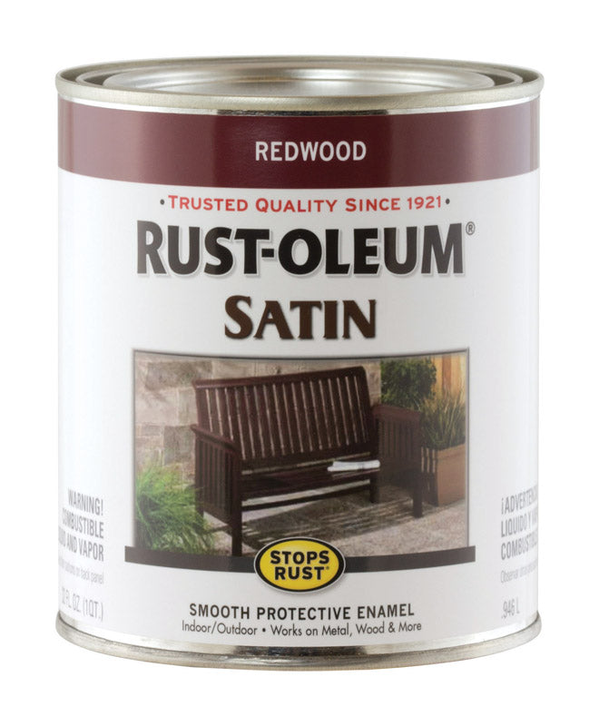 Rust-Oleum Stops Rust Indoor and Outdoor Redwood Protective Paint 1 qt