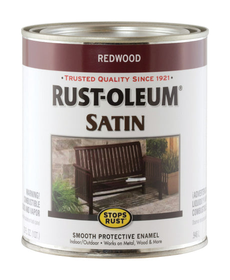 Rust-Oleum Stops Rust Indoor and Outdoor Redwood Protective Paint 1 qt
