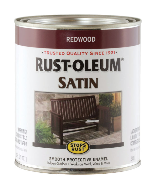 Rust-Oleum Stops Rust Indoor and Outdoor Redwood Protective Paint 1 qt