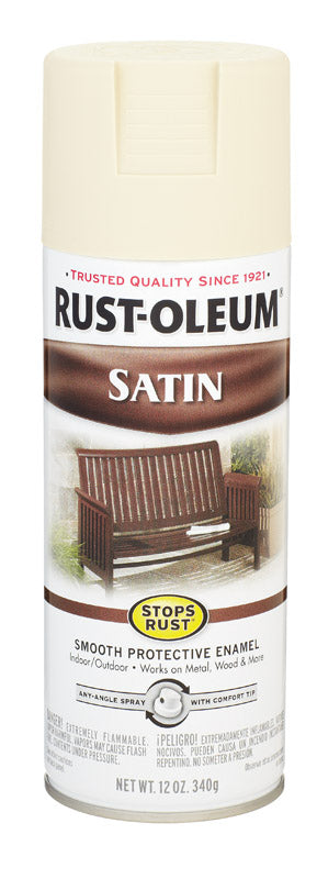 Rust-Oleum Stops Rust Satin Almond Spray Paint 12 oz