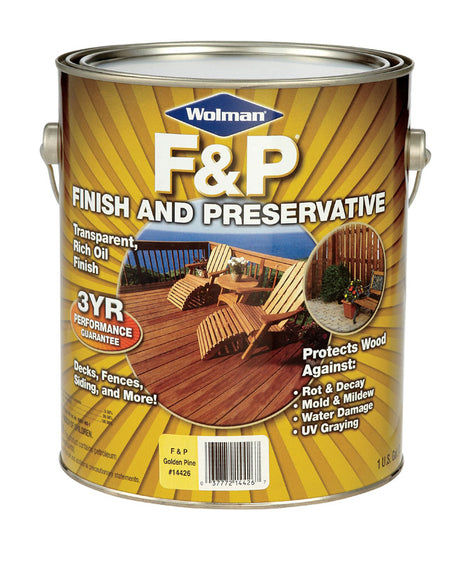 Wolman F&P Satin Golden Pine Oil-Based Wood Finish 1 gal
