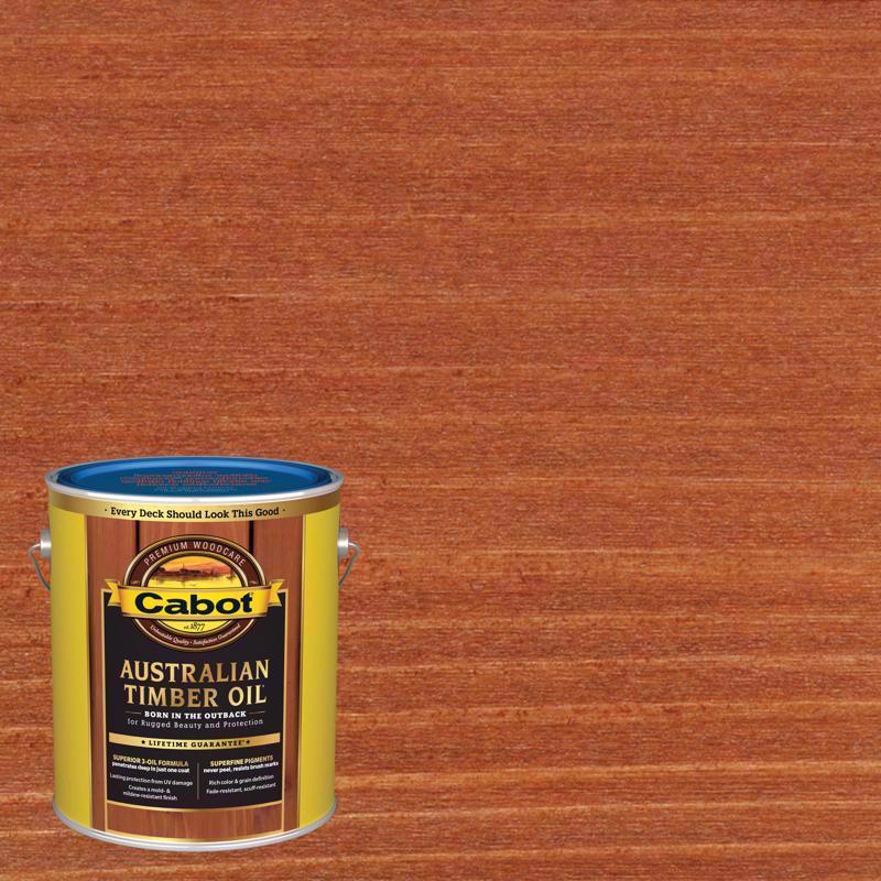 Cabot Australian Timber Oil Low VOC Transparent Mahogany Flame Oil-Based Australian Timber Oil 1 gal