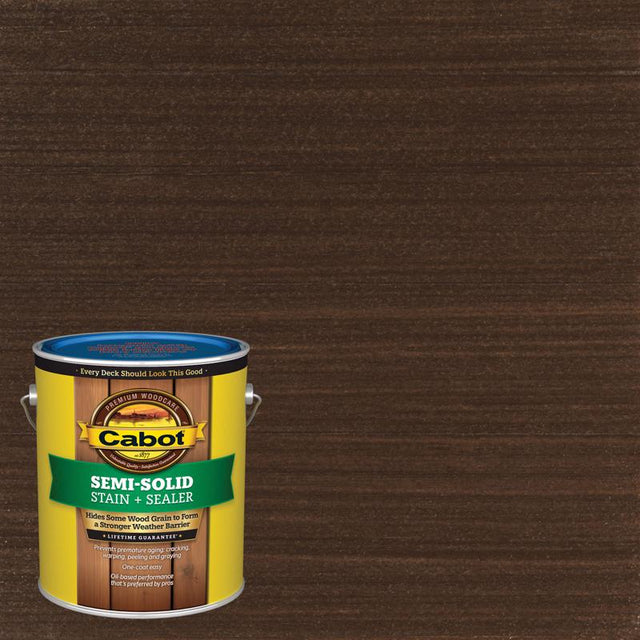 Cabot Semi-Solid Low VOC Semi-Solid Cordovan Brown Oil-Based Deck and Siding Stain 1 gal