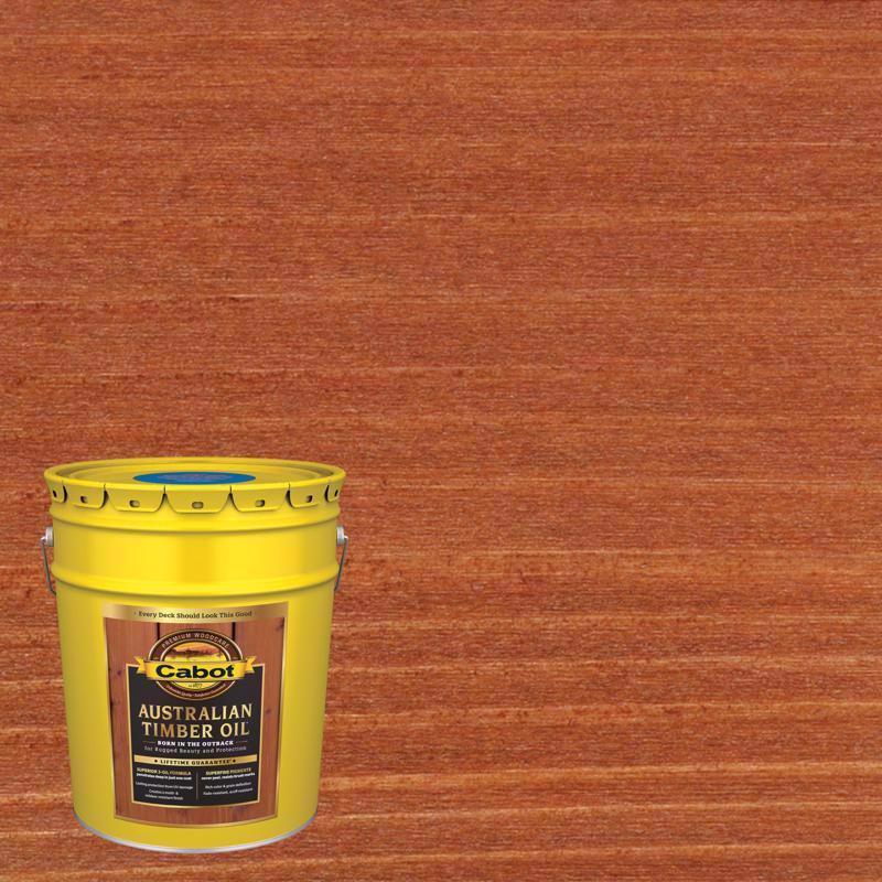 Cabot Australian Timber Oil Low VOC Transparent Mahogany Flame Oil-Based Australian Timber Oil 5 gal
