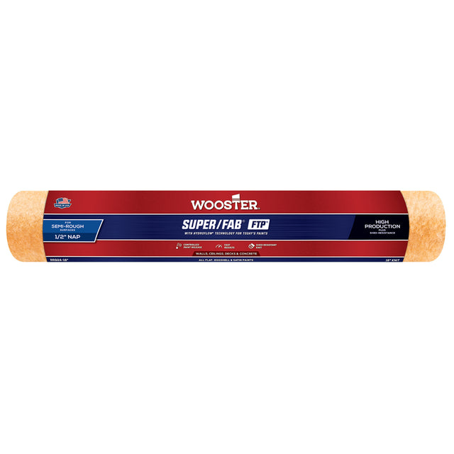 Wooster Super/Fab Fabric 18 in. W X 1/2 in. Paint Roller Cover 1 pk