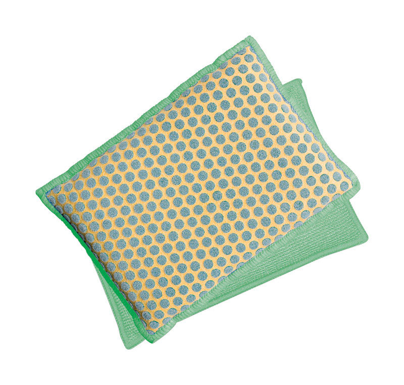 Libman Power Scrub Dots Medium Duty Sponge For Pots and Pans 6 in. L 2 pk