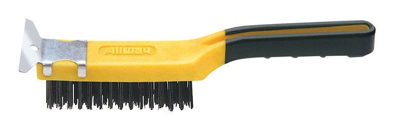 Allway 1-1/2 in. W X 11.5 in. L Carbon Steel Wire Brush with Scraper