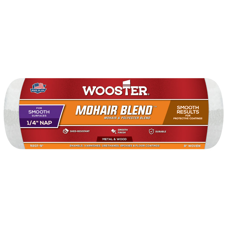 Wooster Mohair Blend 9 in. W X 1/4 in. Regular Paint Roller Cover 1 pk