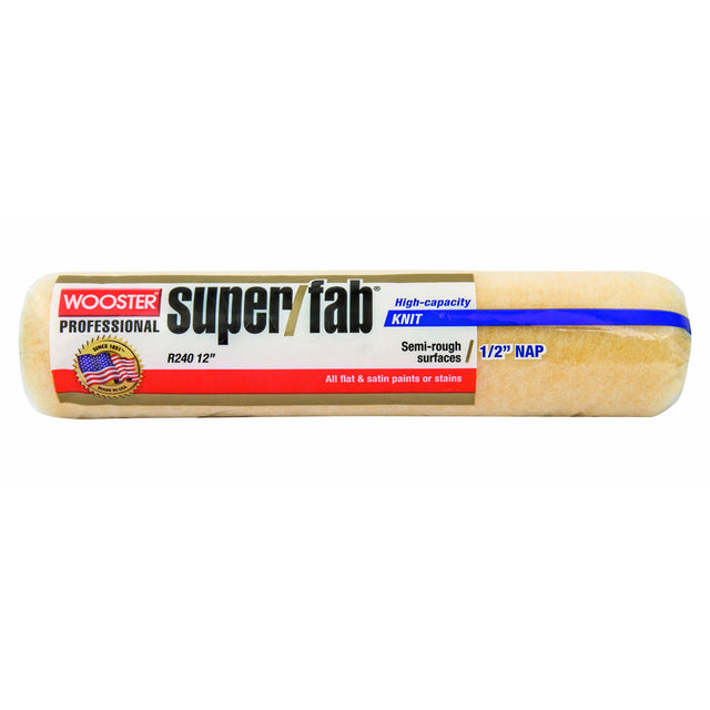 Wooster Super/Fab Knit 12 in. W X 1/2 in. Regular Paint Roller Cover 1 pk