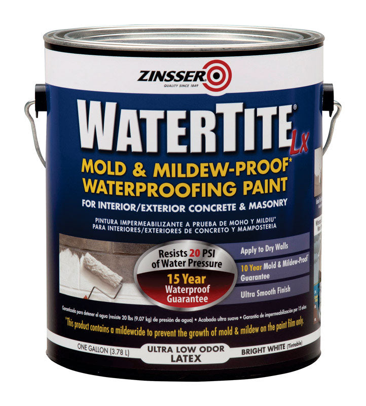 Zinsser WaterTite White Smooth Waterproofing Paint 1 gal