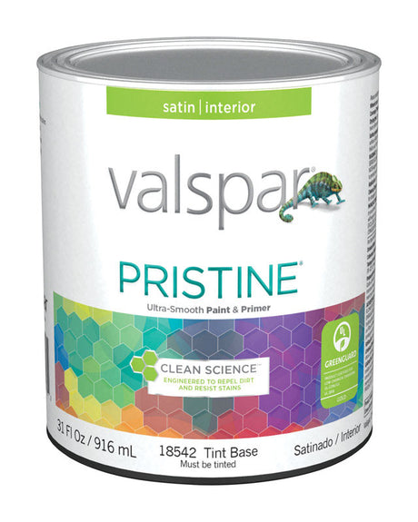 Valspar Pristine Satin Tint Base Paint and Primer Interior 1 qt