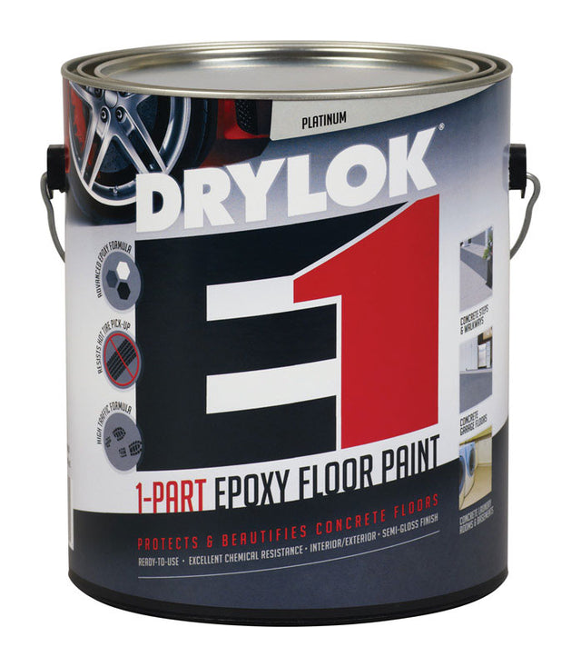 Drylok E1 Semi-Gloss Platinum Acrylic Epoxy Blend Epoxy Floor Paint 1 gal