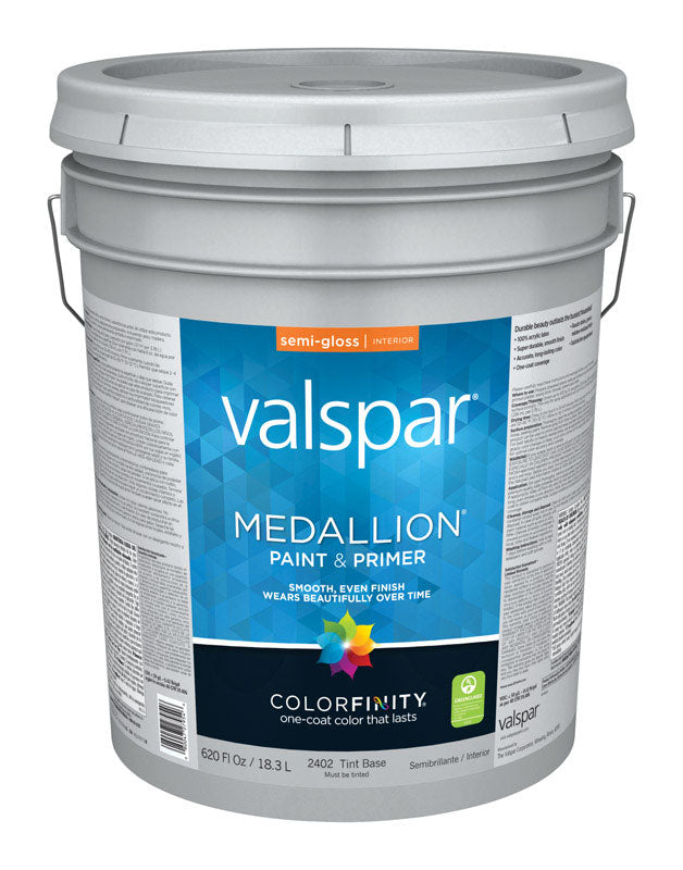 Valspar Medallion Semi-Gloss Tintable Tint Base Paint Interior 5 gal