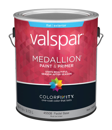 Valspar Medallion Flat Pastel Base Paint and Primer Exterior 1 gal