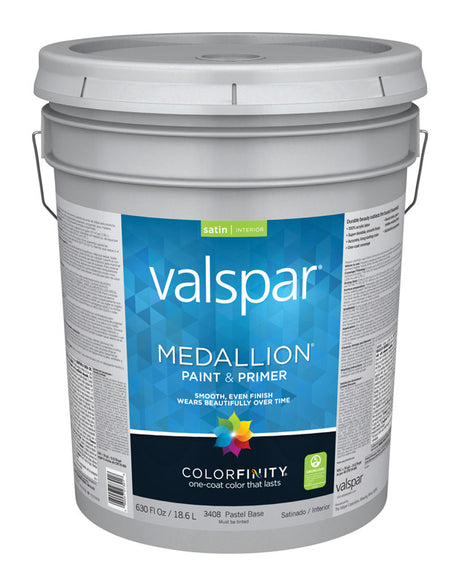 Valspar Medallion Satin Pastel Base Paint and Primer Interior 5 gal