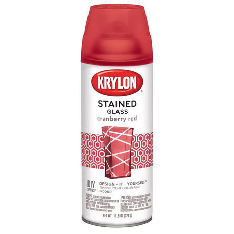Krylon Stained Glass Translucent Cranberry Red Spray Paint 11.5 oz