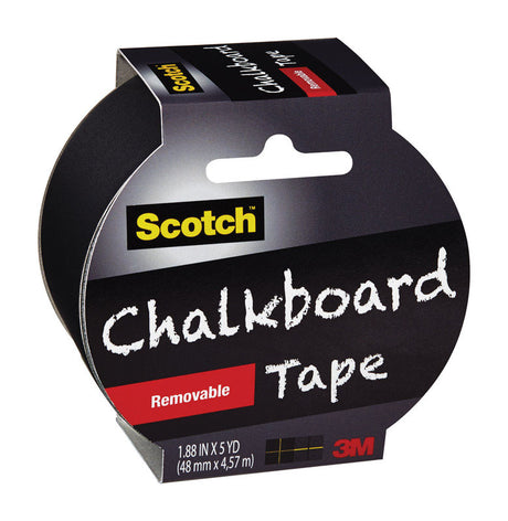 Scotch 1.88 in. W X 5 yd L Chalkboard Tape Black