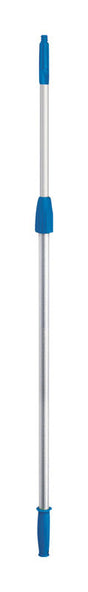 Unger Connect & Clean Telescoping 4-8 ft. L X 1 in. D Aluminum Extension Pole Silver/Blue